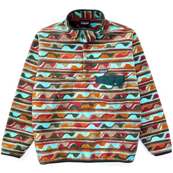 2016 Patagonia Printed Synchilla Snap-T Pullover, Delta: Cinder Red (L)