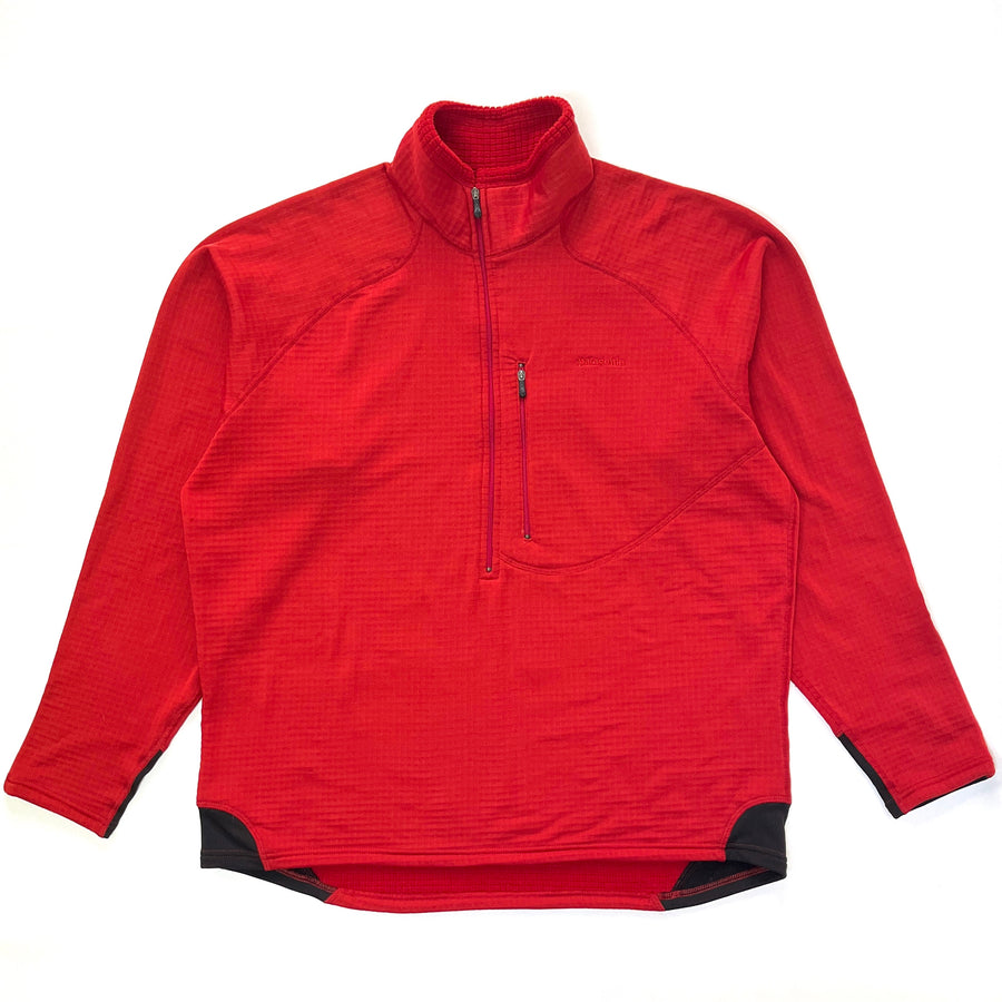 2005 Patagonia R1 Half-Zip Grid-Fleece Pullover, Red / Black (XL)