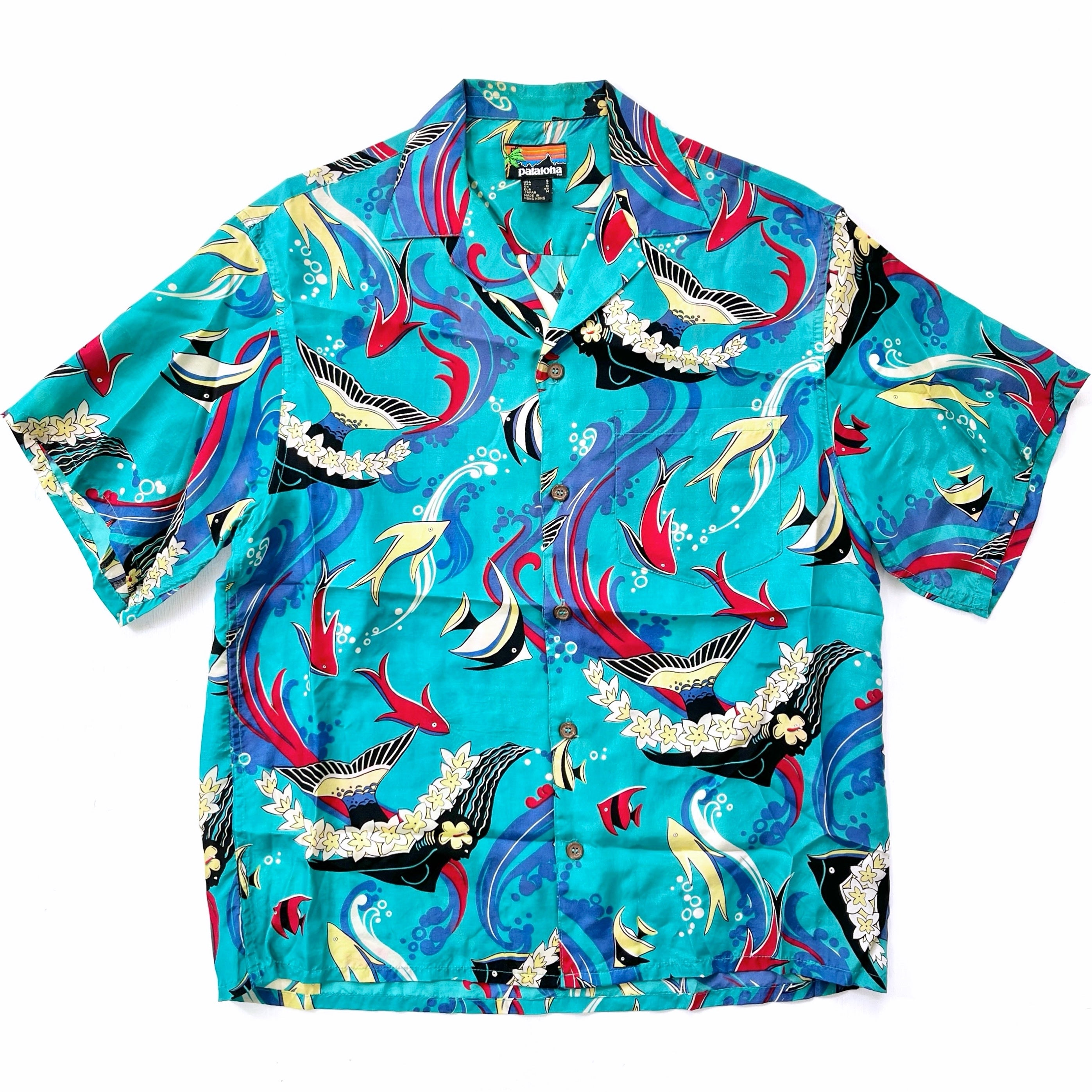 1985 Patagonia First Edition Pataloha Shirt, Tropical Fish: Jade (S)