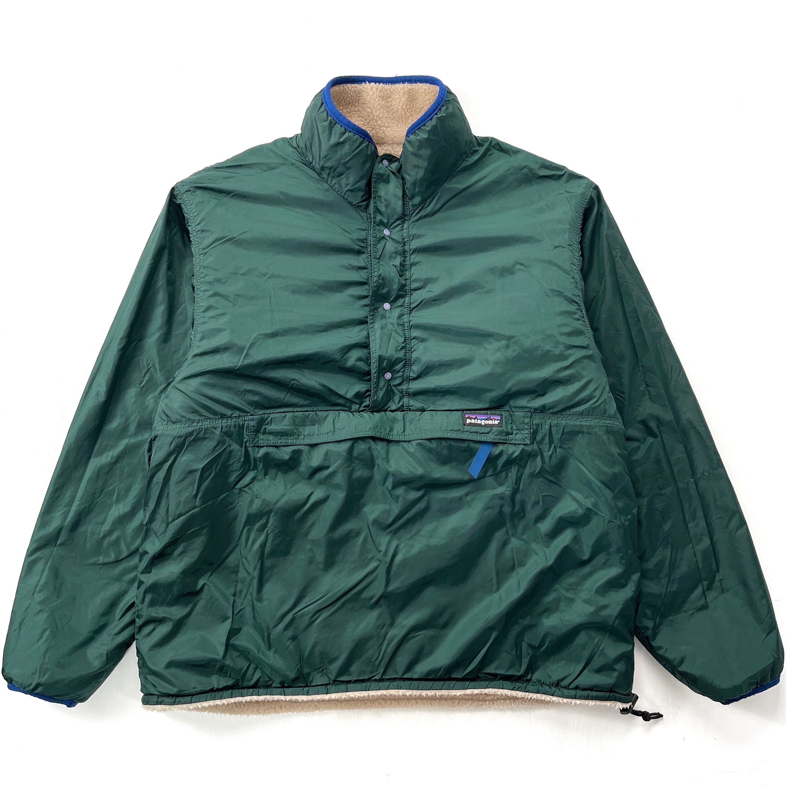 1993 Patagonia Reversible Pile Glissade Pullover, Natural (L)