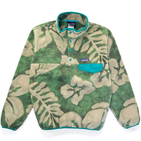 2015 Patagonia Printed Synchilla Snap-T, Spice Garden: Camp Green (S)