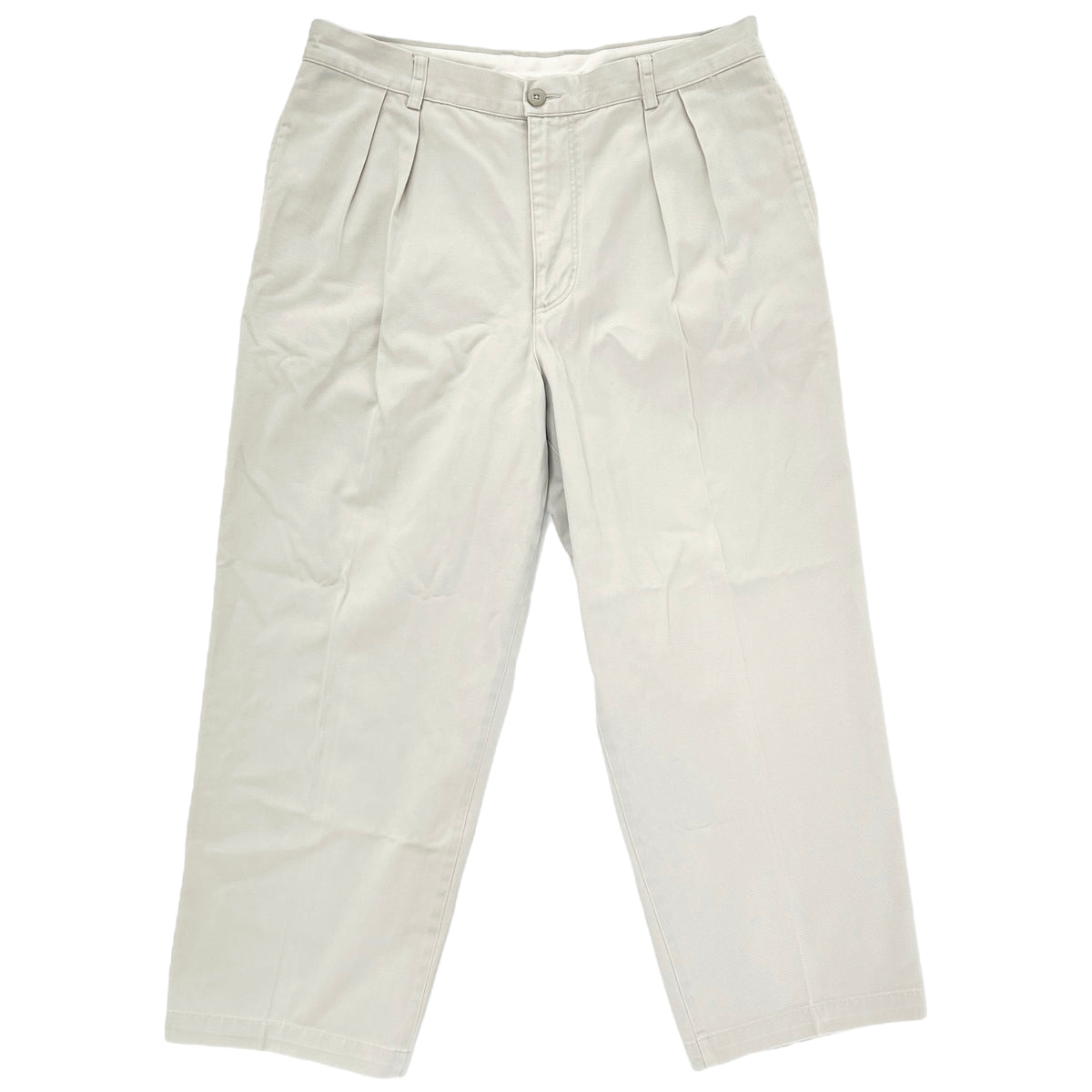 1999 Patagonia Mens Pleated Cotton Twill Pants, Light Stone (36)