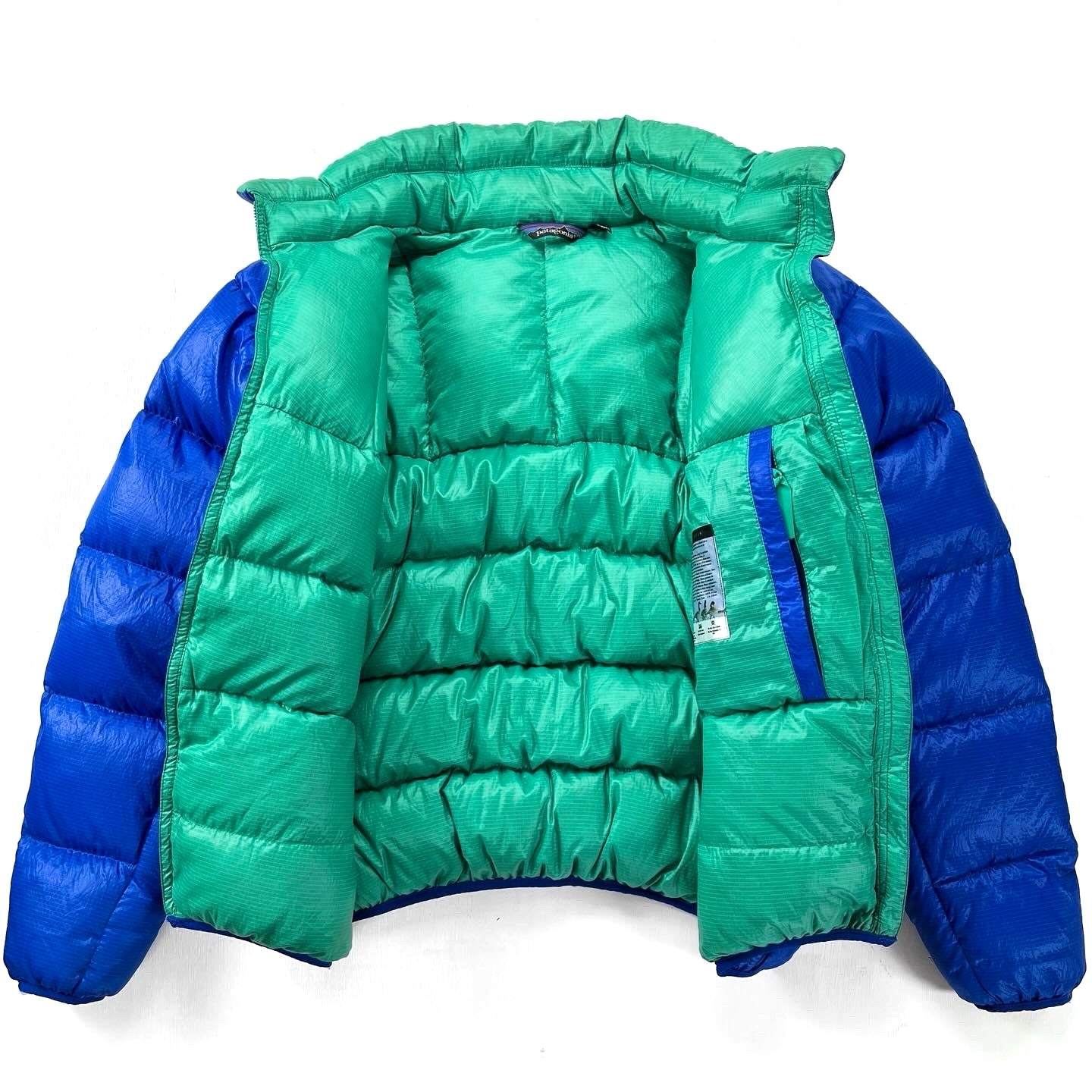 1989 Patagonia Hi-Loft Ripstop Down Jacket, Electric Blue (XL)