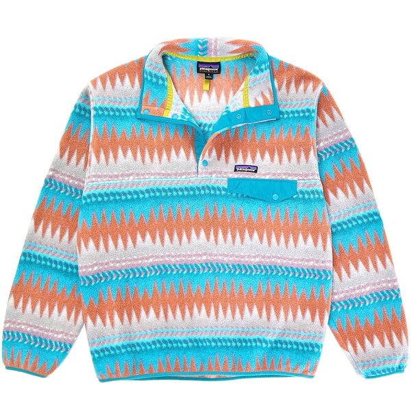 2017 Patagonia Printed Synchilla Snap-T, Laughing Waters: Filter Blue (M/L)