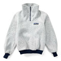 1982 Patagonia Bunting Half-Zip Fleece Sweater, Grey & Navy (XS)
