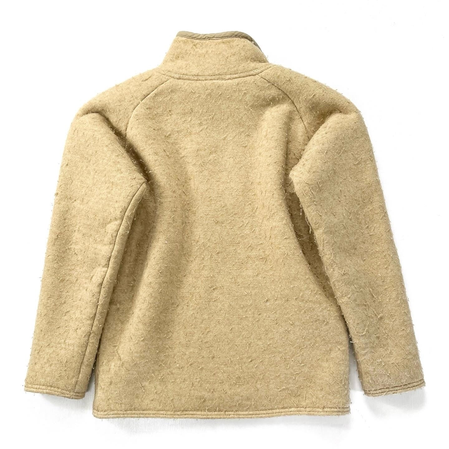 1970s Patagonia First Generation Half-Zip Pile Sweater, Tan (M)