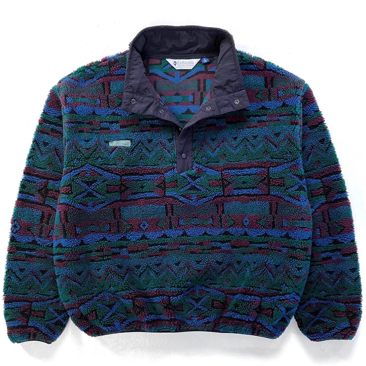 1980s Columbia Sportswear Made In The U.S.A. Deep Pile Pullover (XL)