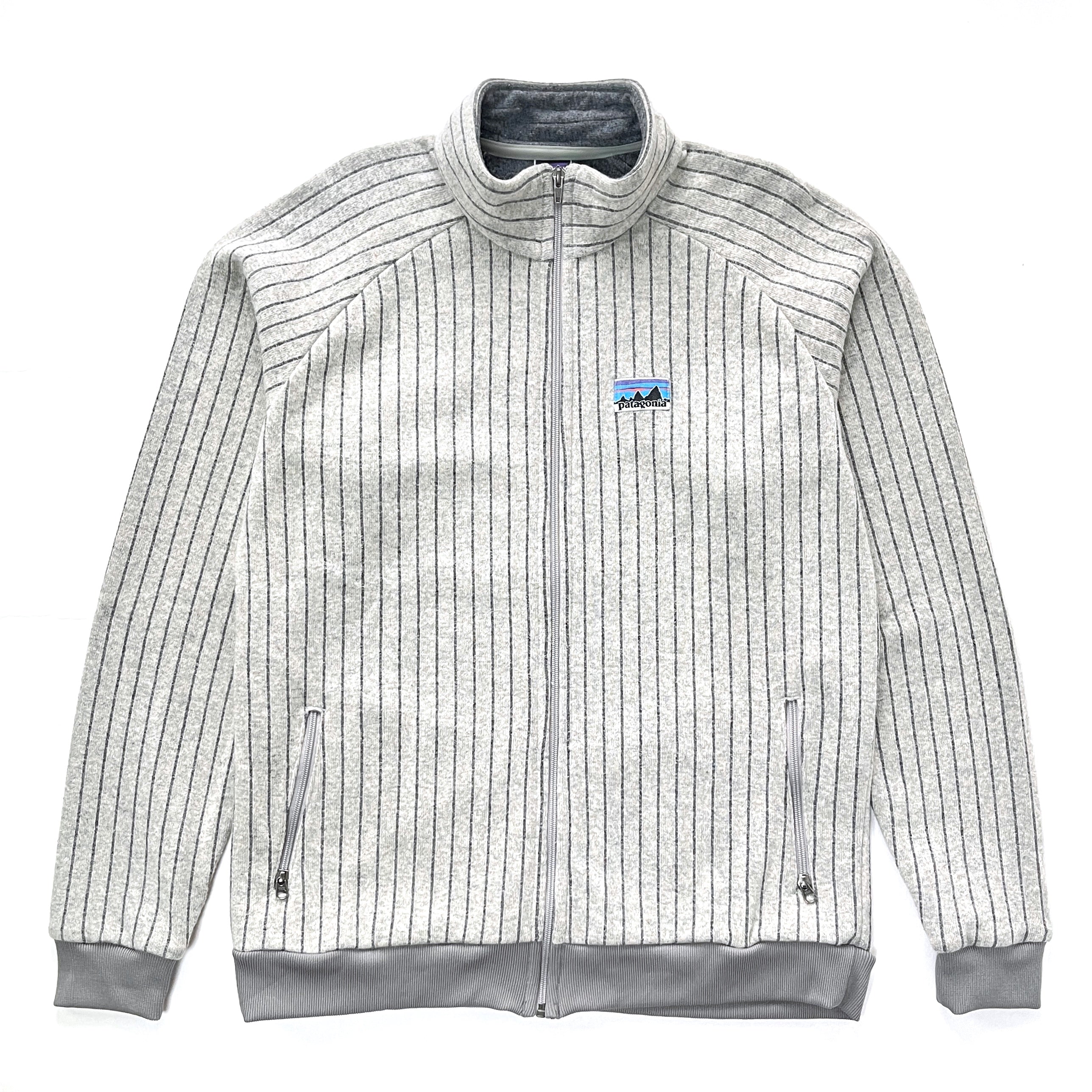 2008 Patagonia Mens Quilt Again Jacket, Recycled Stripe: Stonewash