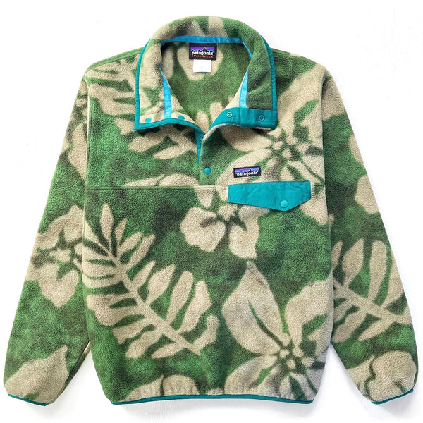 2015 Patagonia Printed Synchilla Snap-T, Spice Garden: Green (S)