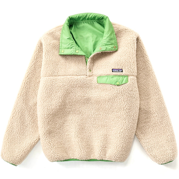2007 Patagonia Reversible Deep Pile Snap-T Glissade Pullover, Natural (S)