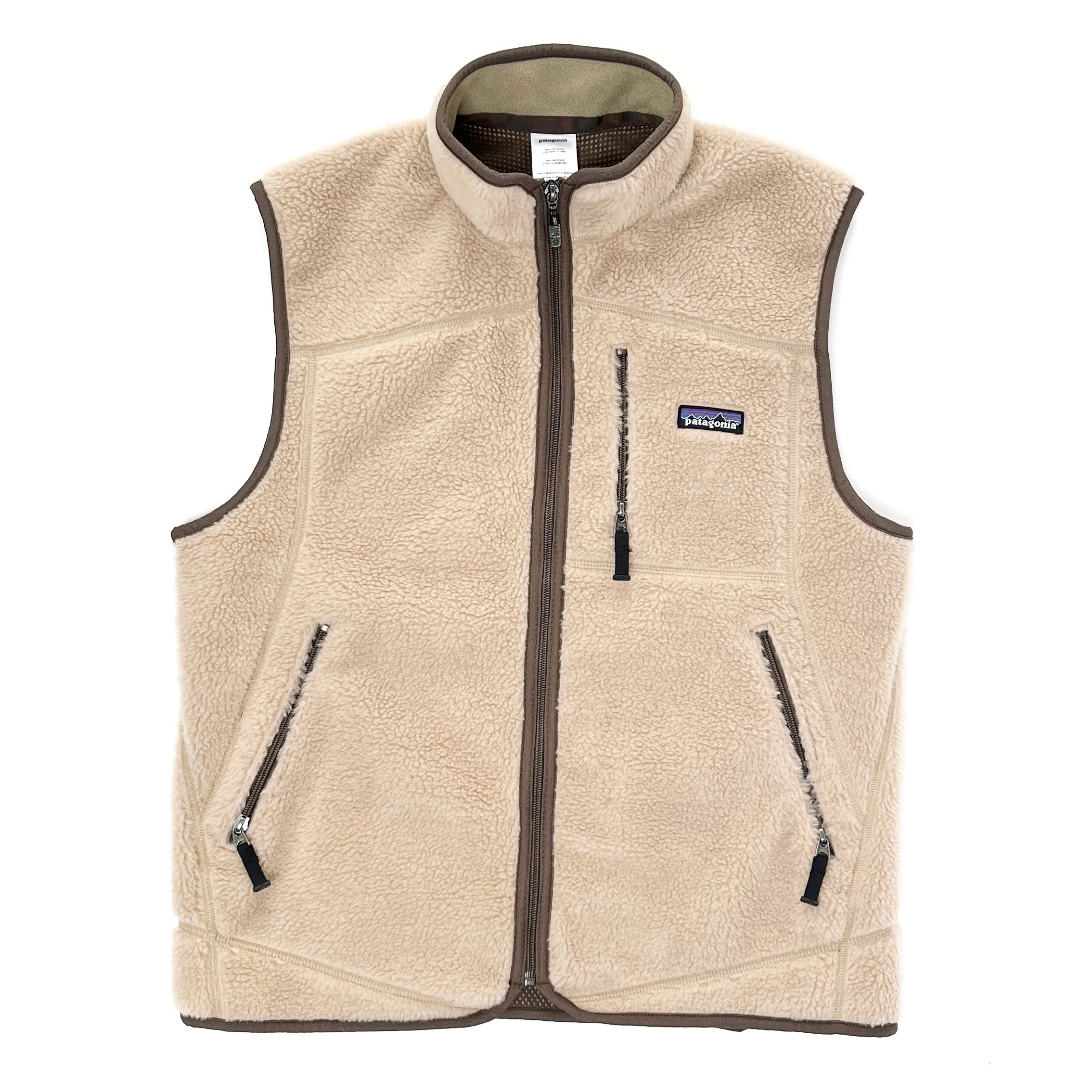 2006 Patagonia Lost Arrow Retro Pile Full-Zip Fleece Vest, Natural