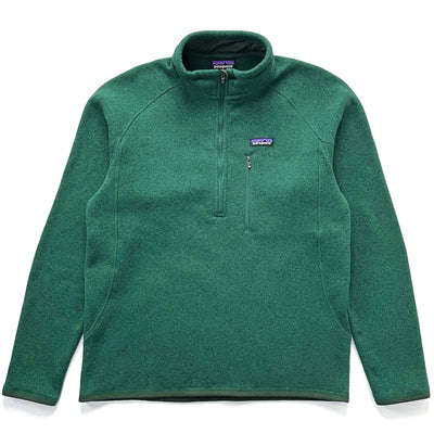 2014 Patagonia Mens Better Sweater 1/4-Zip Fleece Jacket, Dark Green (M/L)
