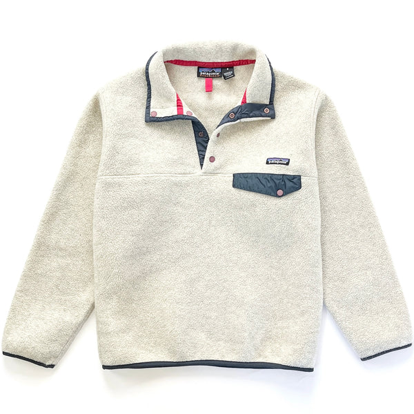 2000 Patagonia Synchilla Snap-T Pullover, Oatmeal Heather & Carbon (S)