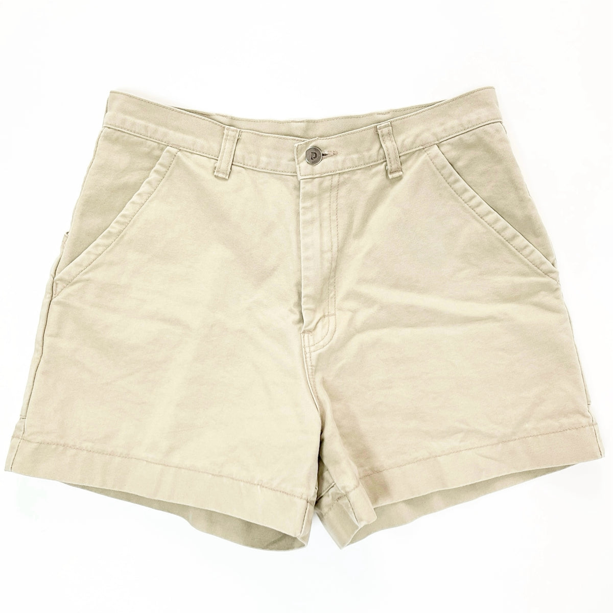 1982 Patagonia Mens Original Cotton Canvas Stand Up Shorts, Light Tan (32)