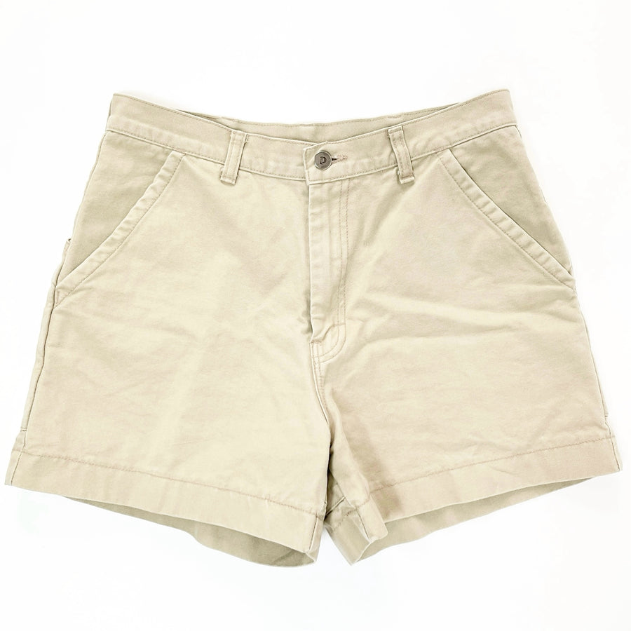Patagonia (Vintage) — 1982 Patagonia Mens Original Cotton Canvas Stand Up Shorts, Light Tan (32)