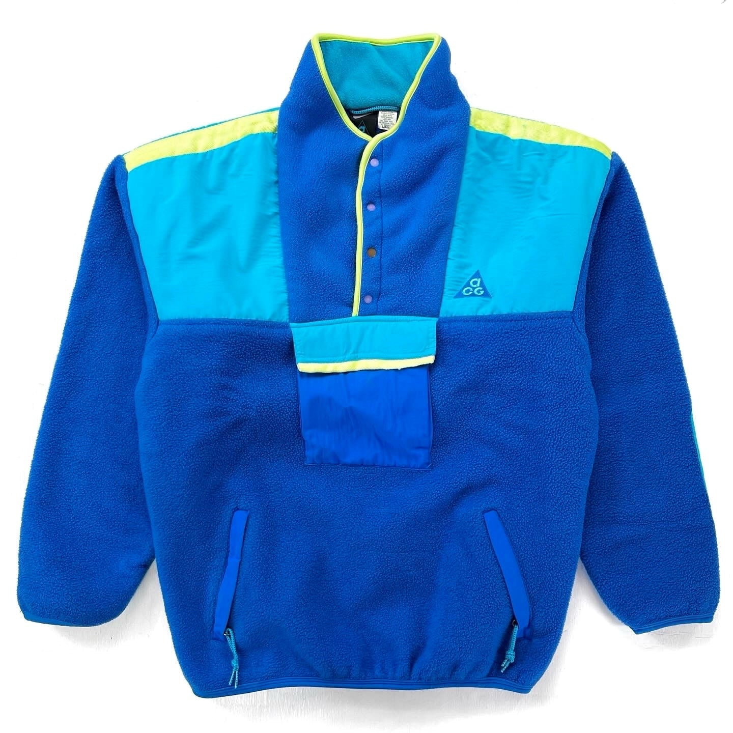 1990s Nike ACG Devils Tower Fleece Pullover, Electric Blue (L)