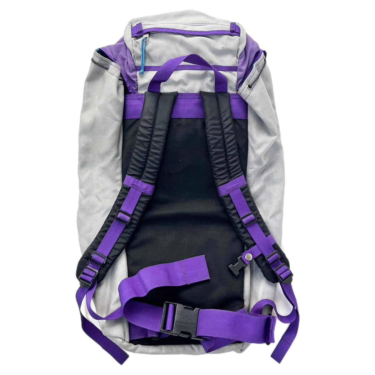 1990s Black Diamond Klettersack Hiking Backpack, Light Grey / Black / Purple (L)