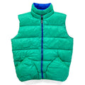 1990 Patagonia Hi-Loft Goose Down Vest, Emerald & Cobalt (M)