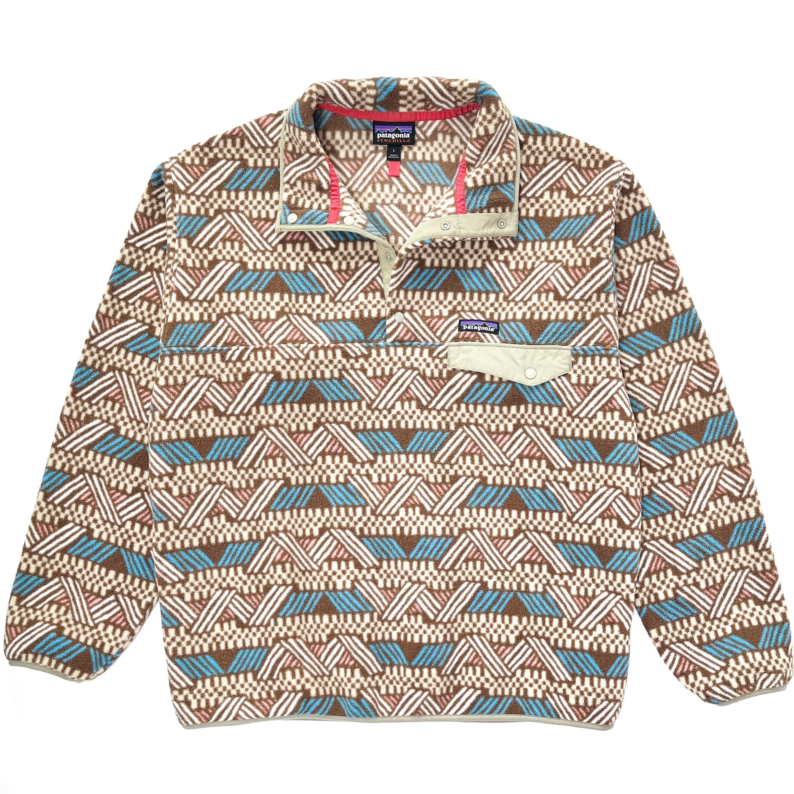 2018 Patagonia Printed Synchilla Snap-T Pullover, Cliffside Stout