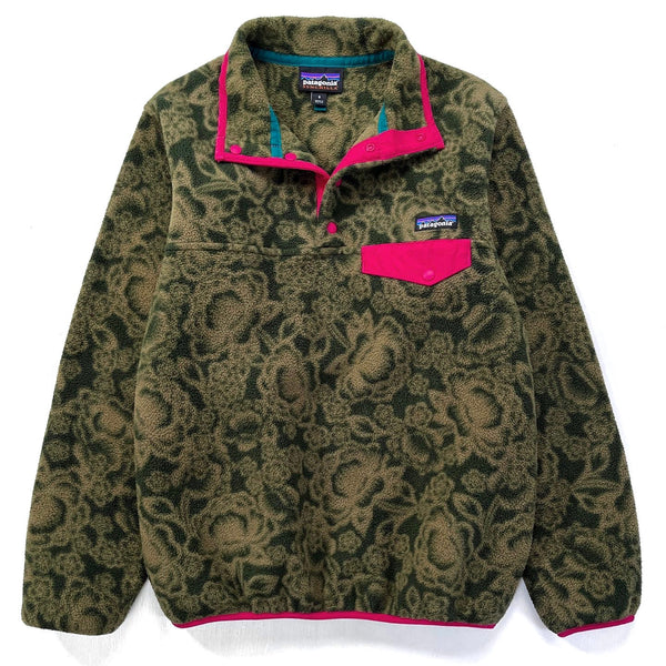 2015 Patagonia Womens Printed Synchilla Snap-T, Barceloneta (S)