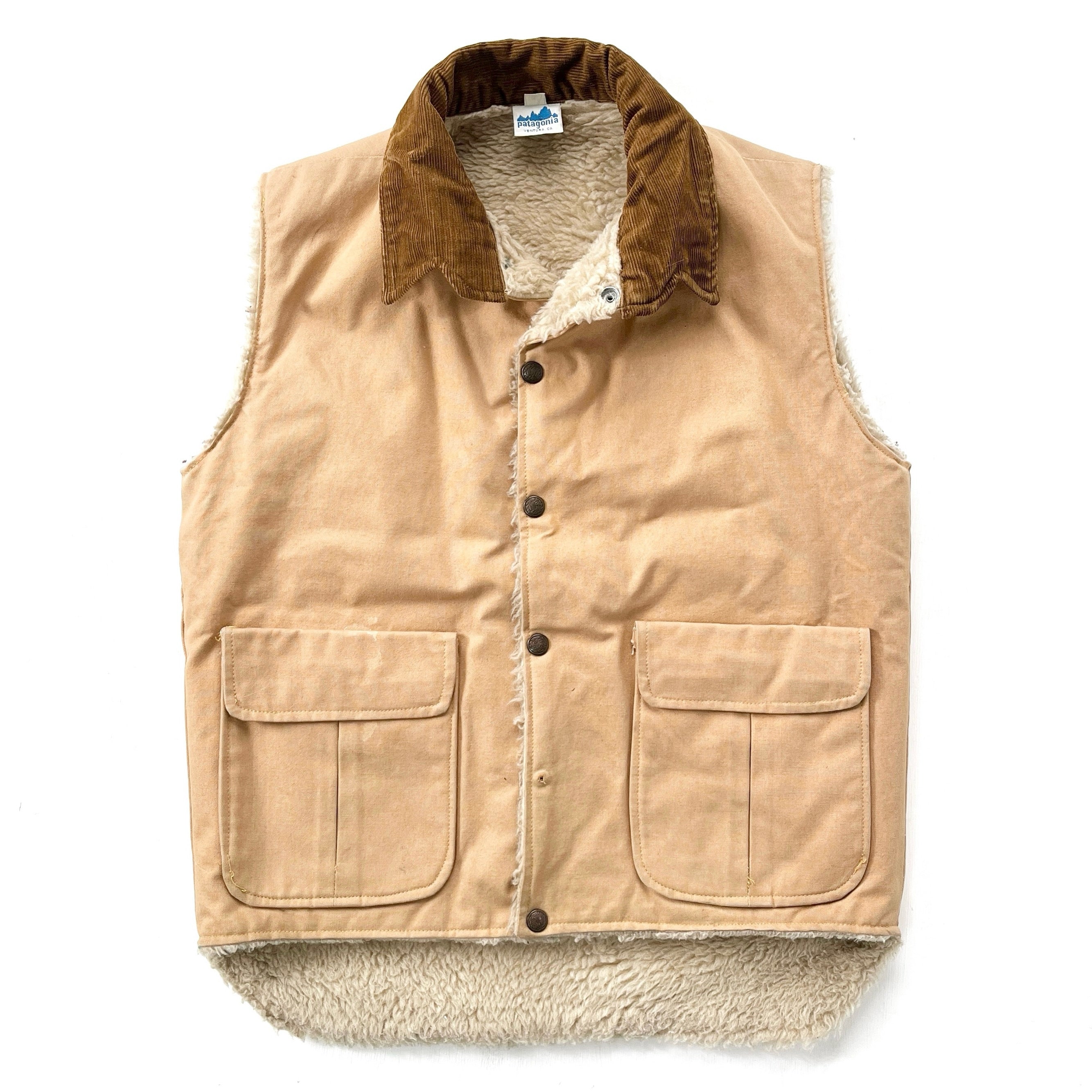 1970s Patagonia First Generation Shearling-Lined Ranch Vest (S/M)