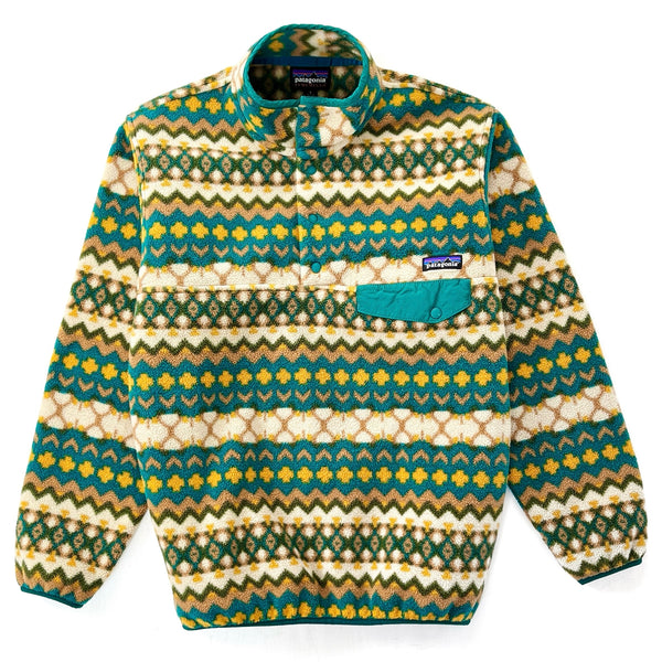 2015 Patagonia Printed Synchilla Snap-T Pullover, Cliff: Arbor Green (S)