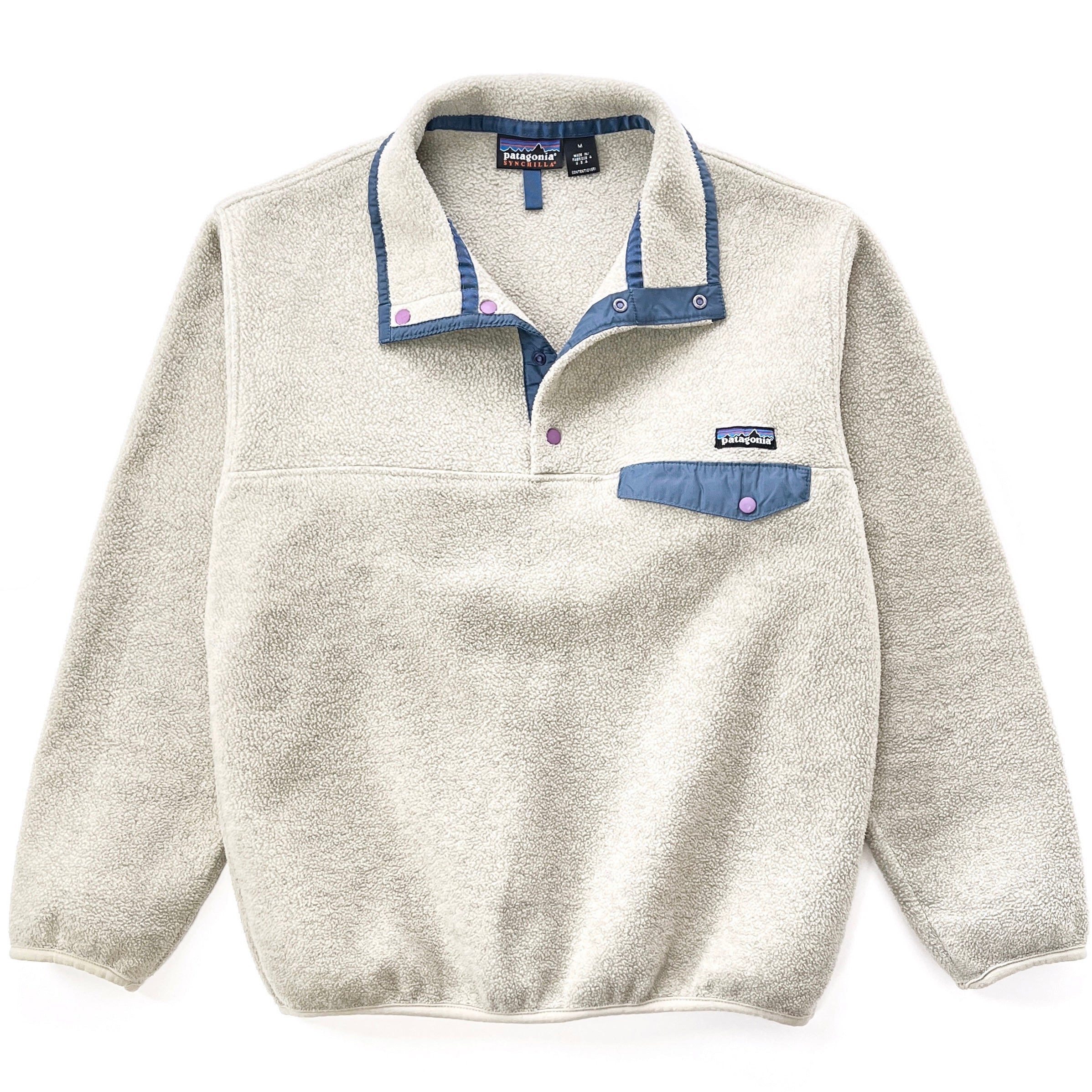 2001 Patagonia Made In The U.S.A. Synchilla Snap-T, Oatmeal Heather (M)