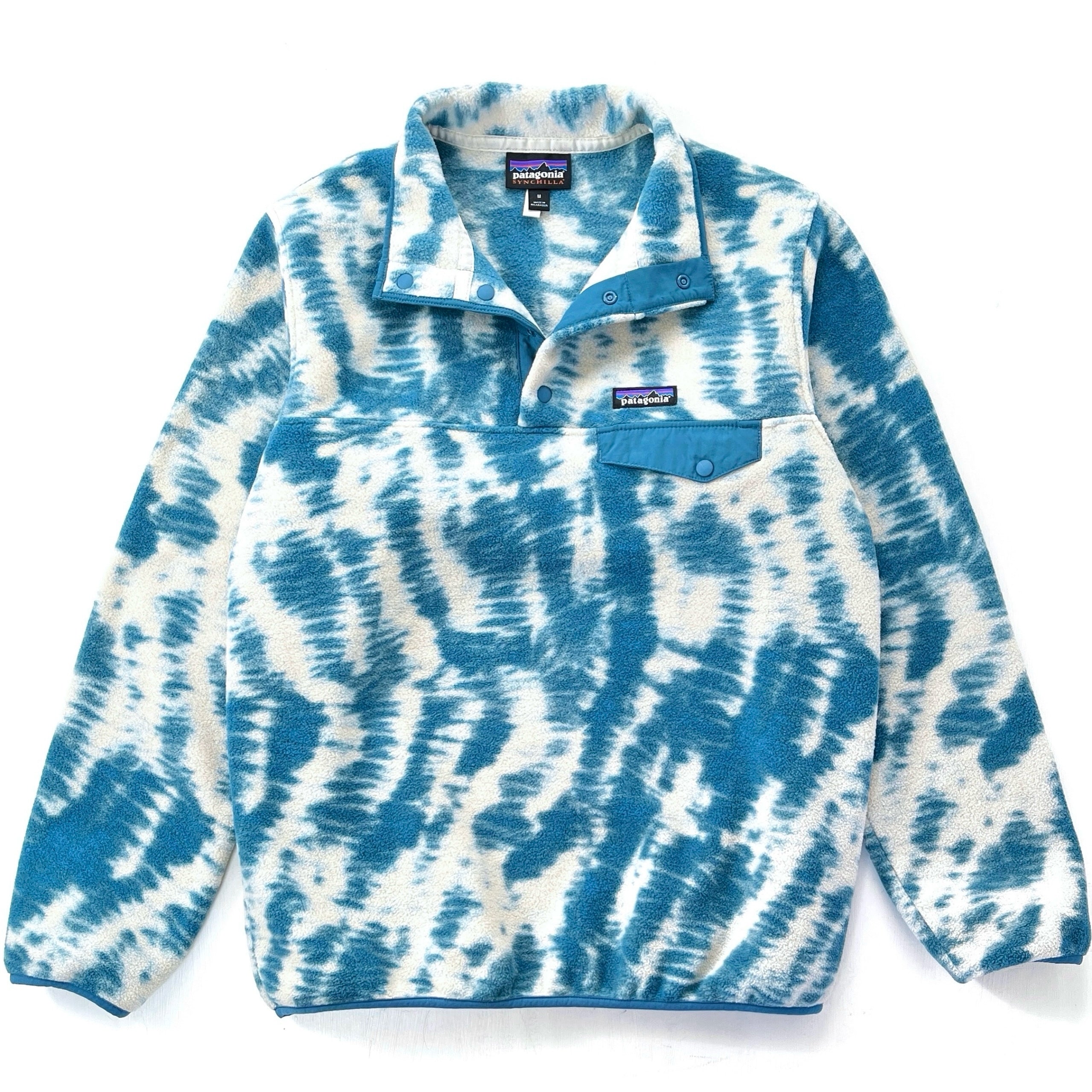 2022 Patagonia Womens Synchilla Snap-T, Mighty Mycelium: Wavy Blue (M)