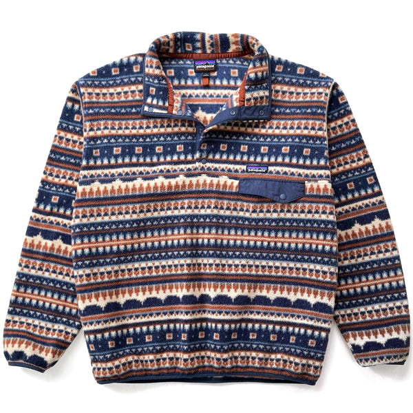 2021 Patagonia Printed Synchilla Snap-T, Cottage Isle: Khaki (L/XL)