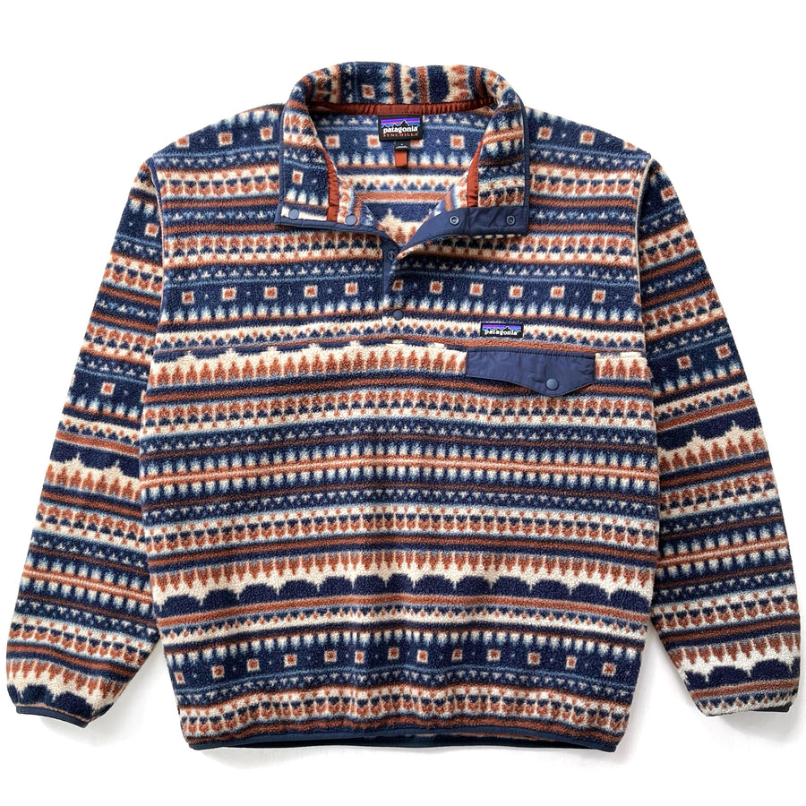 2021 Patagonia Printed Synchilla Snap-T, Cottage Isle: Khaki (L/XL)
