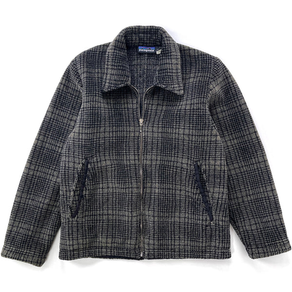 1997 Patagonia Womens Ultra-Plush Fleece Overshirt, Berkshire: Dark Ash (S)