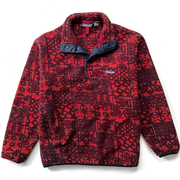 1997 Patagonia Printed Snap-T, Ghana Gourds: Spiced Orange (S)