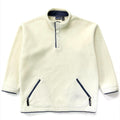 1995 Patagonia Synchilla Big-T Pullover, Ivory & Charred Blue (XL)