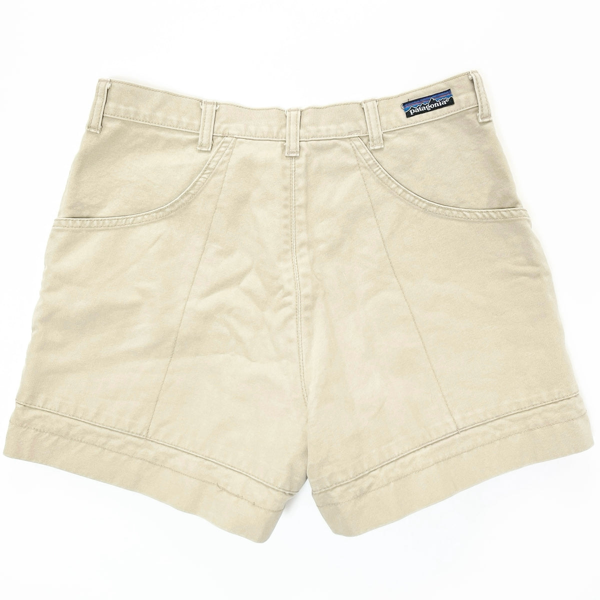 1982 Patagonia Mens Original Cotton Canvas Stand Up Shorts, Light Tan (32)