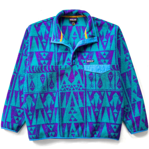 2017 Patagonia Printed Synchilla Snap-T, Tribal Geo: True Teal (XL)
