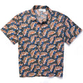 1992 Patagonia Mens A/C Cotton Print Shirt, Fish: Seaweed (M/L)