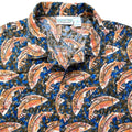 1992 Patagonia Mens A/C Cotton Print Shirt, Fish: Seaweed (M/L)