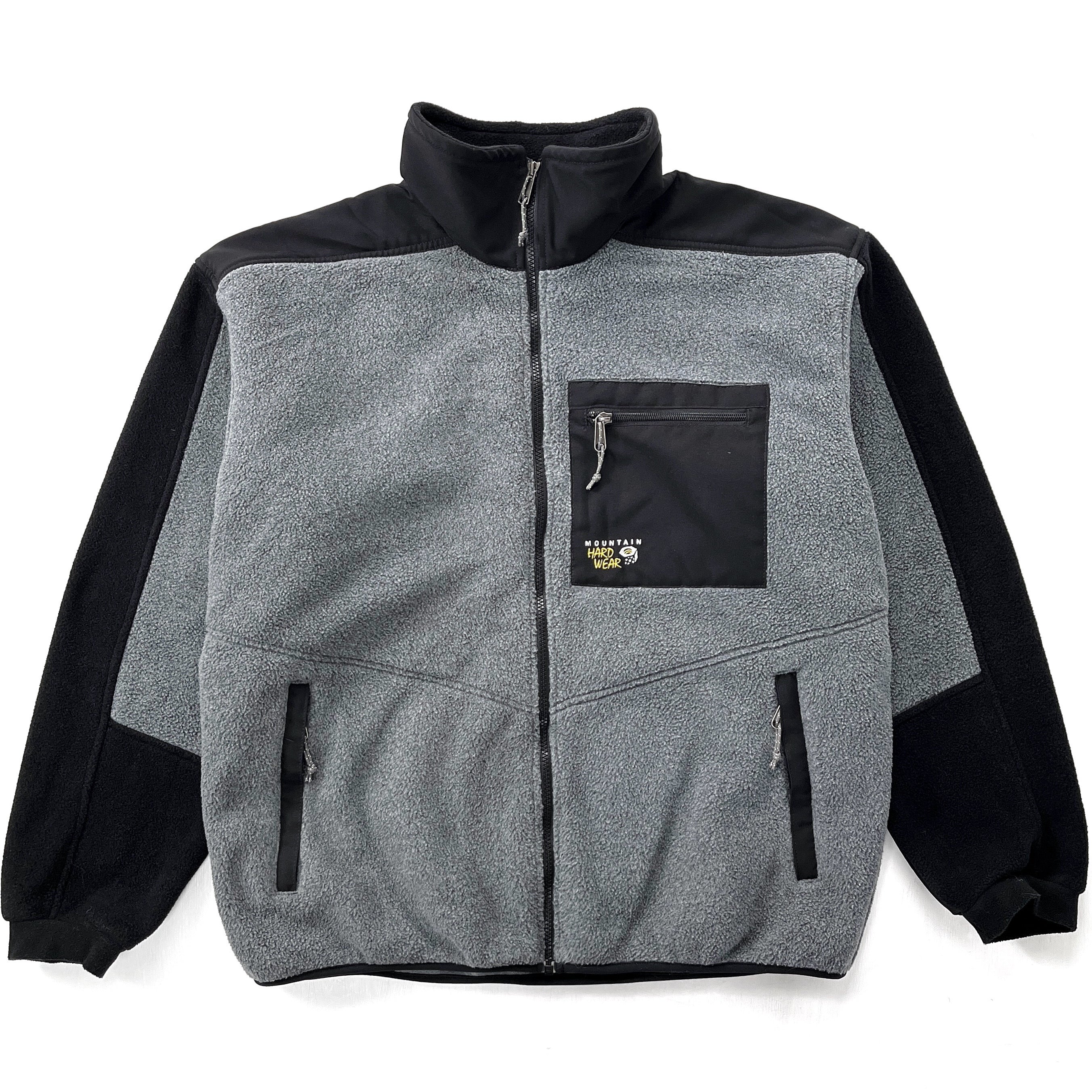 1990s Mountain Hardwear Full-Zip Fleece Jacket, Grey & Black (XL)