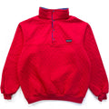 1985 Patagonia Cotton Diamond Quilt Snap-T, Red & Cobalt (M)