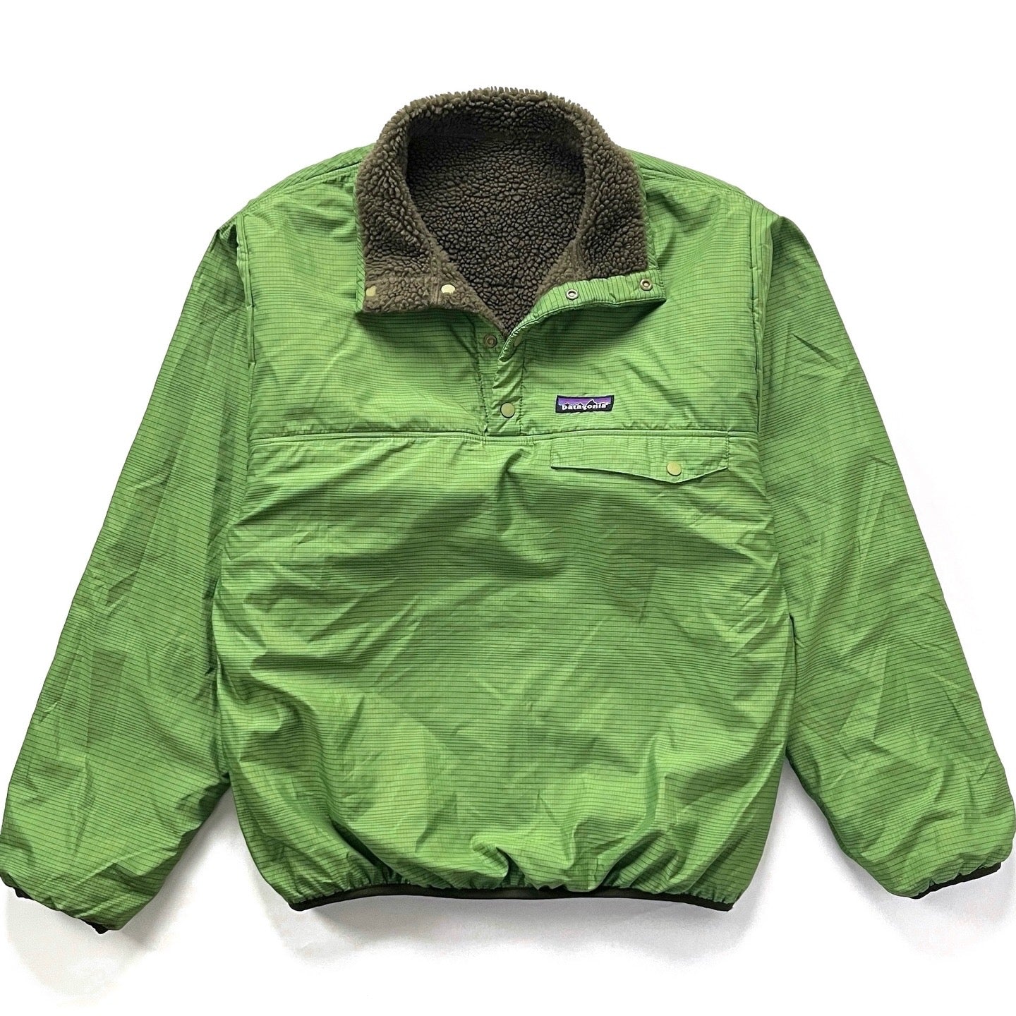 2007 Patagonia Reversible Deep Pile Snap-T Pullover, Vine & Loden