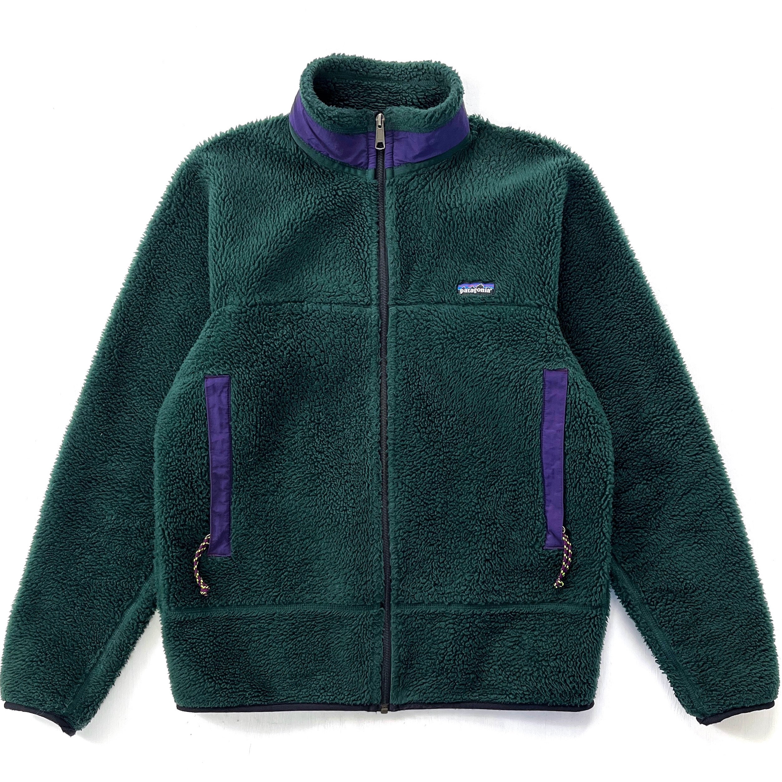 1997 Patagonia P.E.F. Classic Retro-X Jacket, Hunter & Regal Purple (S/M)