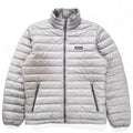 2015 Patagonia Mens Full-Zip Down Sweater, Light Grey (M)