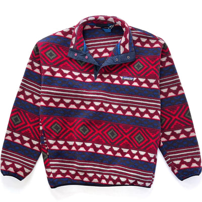1996 Patagonia Made In The U.S.A. Printed Synchilla Snap-T, Saltillo (M)