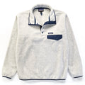 2021 Patagonia Synchilla Snap-T, Oatmeal Heather & Navy (M)