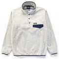 2021 Patagonia Synchilla Snap-T, Oatmeal Heather & Navy (M)