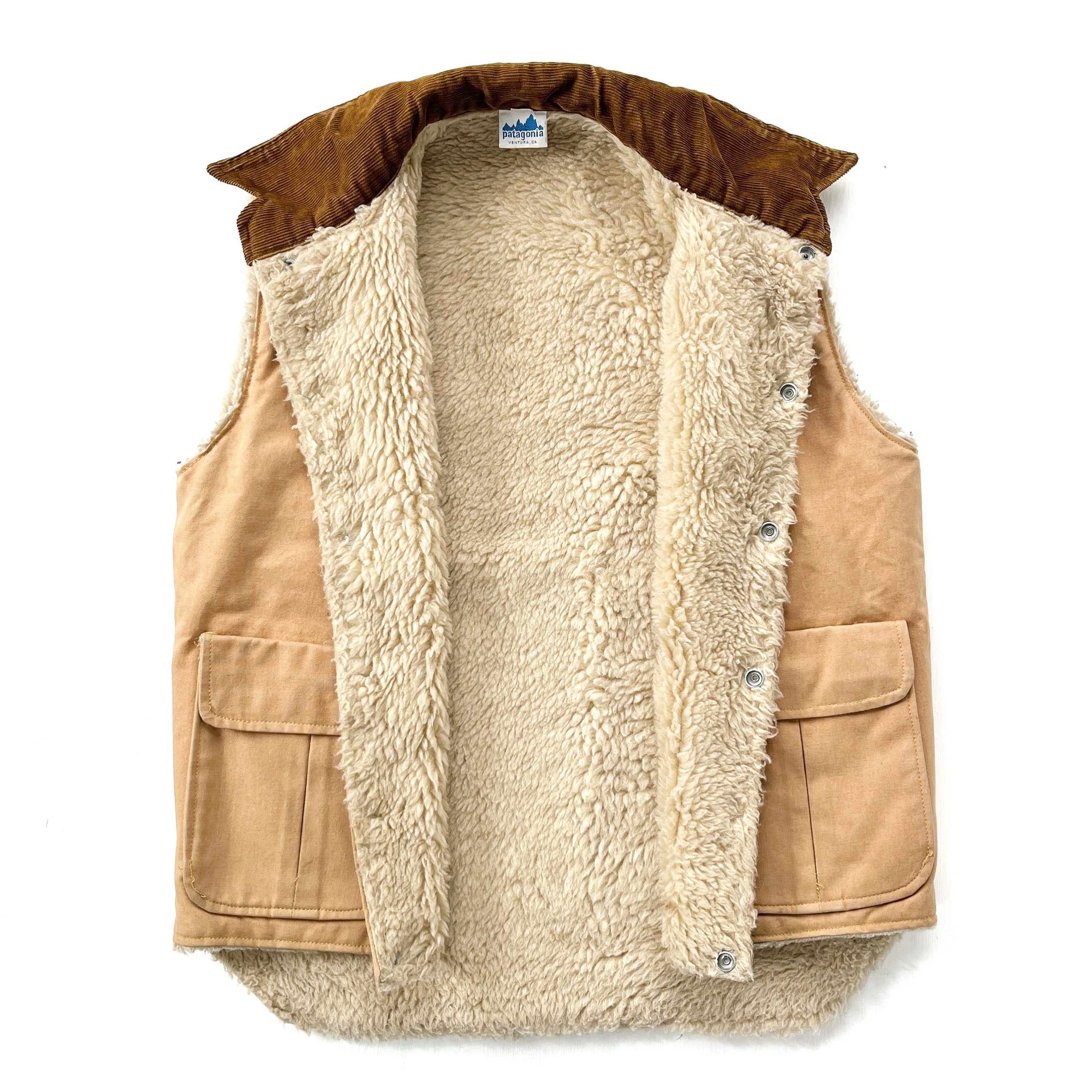 1970s Patagonia First Generation Shearling-Lined Ranch Vest (S/M)