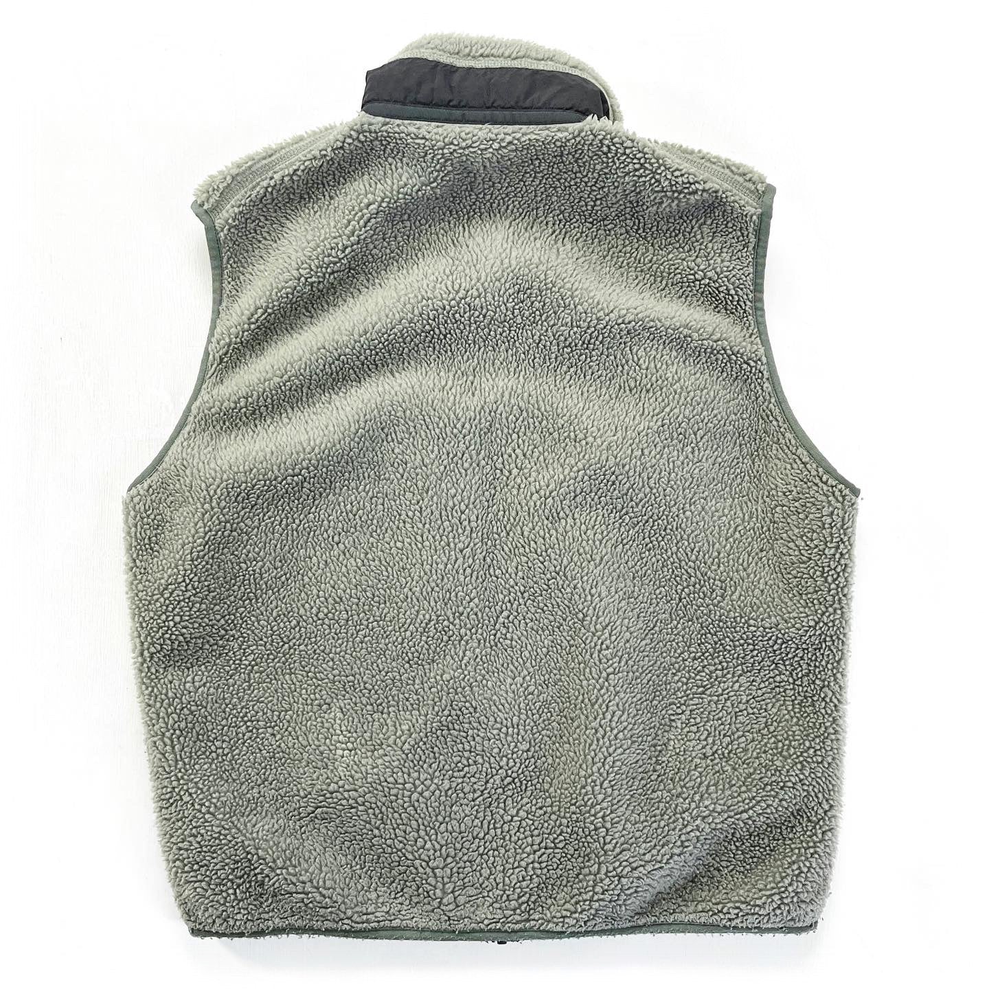 2000 Patagonia Classic Retro-X Fleece Vest, Eucalyptus & Black (L)