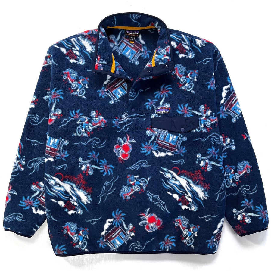 2017 Patagonia Printed Synchilla Snap-T, Aloha Rickshaw (XXL)
