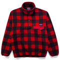 2014 Patagonia Printed Synchilla Snap-T, Fuzzy Plaid: Wax Red (M/L)