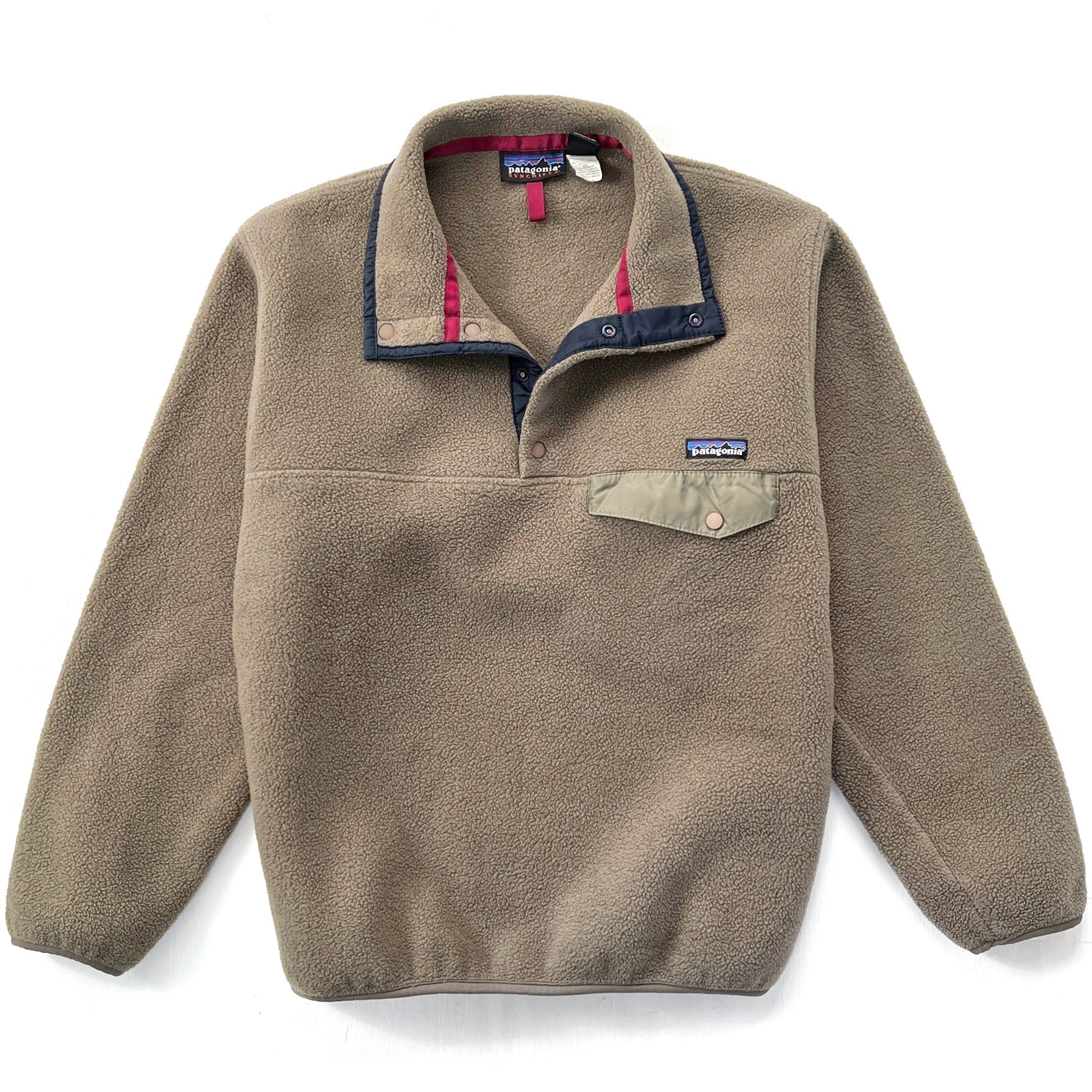 1996 Patagonia Made In The U.S.A. Synchilla Snap T Mushroom S